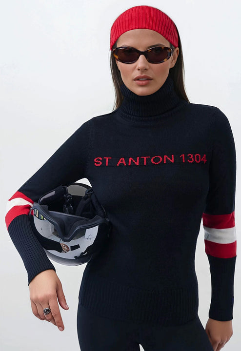 Linla St Anton Black Knitted Jumper