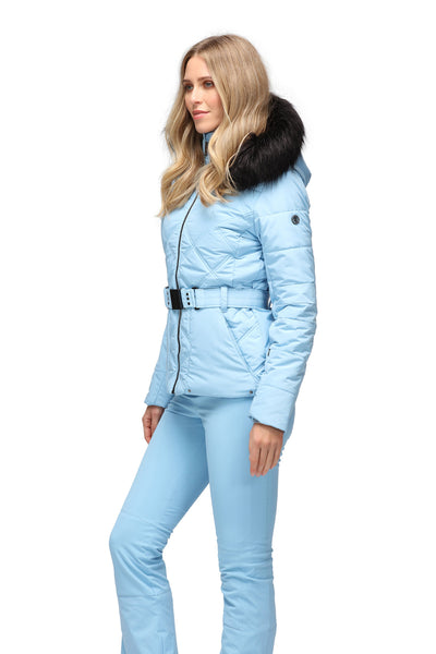 Poivre Blanc 0822 Stretch Ski Pant in Blue