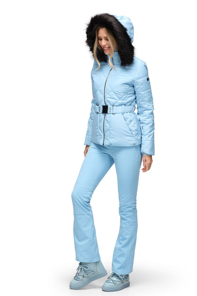 Poivre Blanc 0822 Stretch Ski Pant in Blue