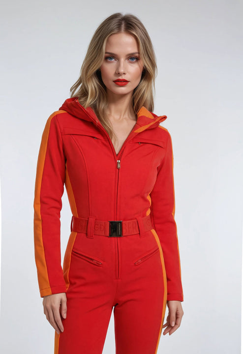 Goldbergh Suvi One Piece Ski Suit in Flame Red