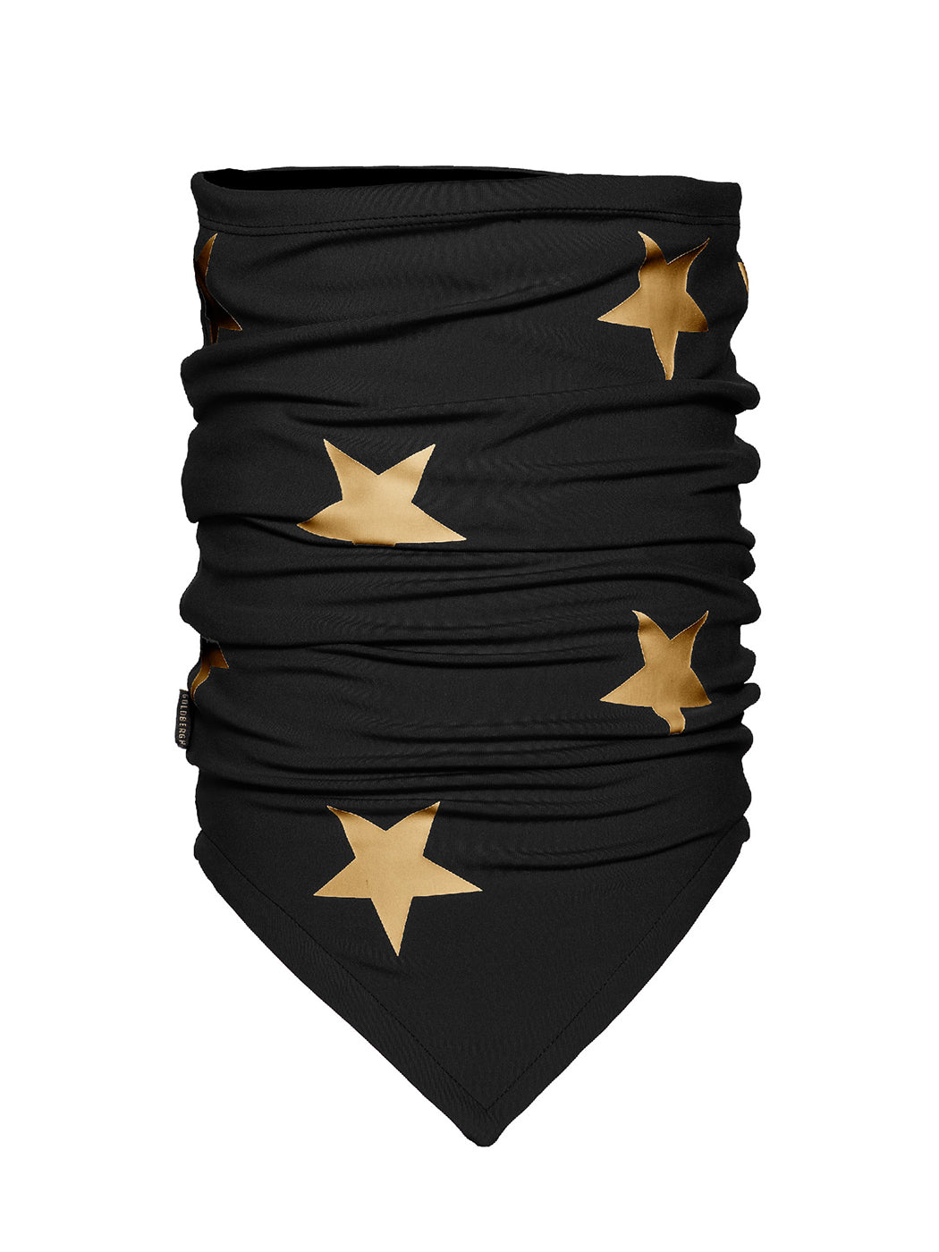 Goldbergh Ontario Scarf Neckwarmer in Black with Gold Stars