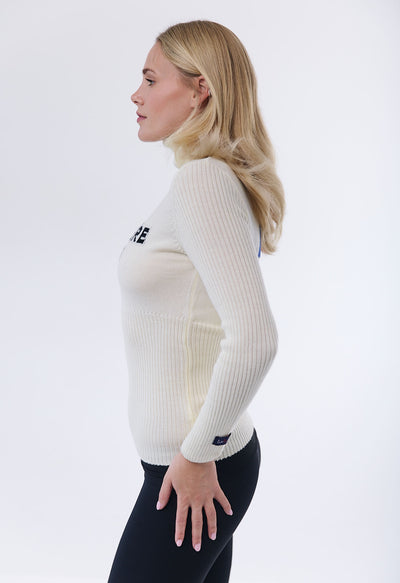 Linla Val D'Isere White Knitted Jumper