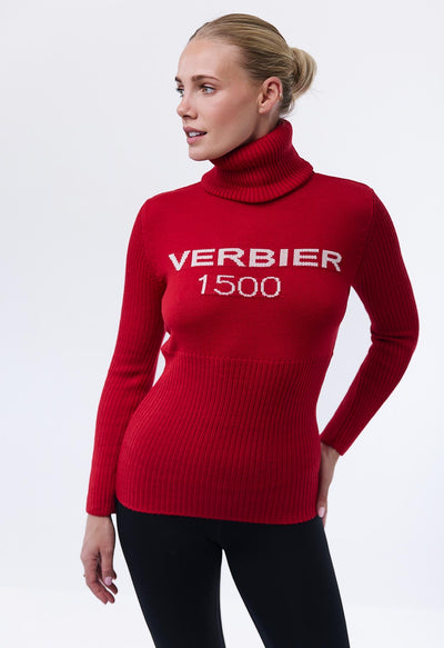 Linla Verbier Red Knitted Jumper
