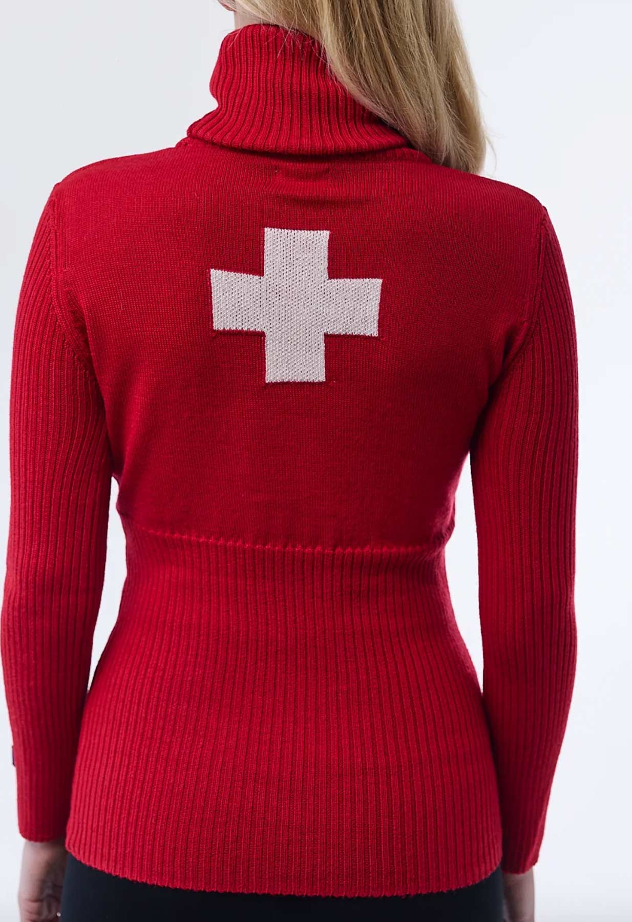Linla Verbier Red Knitted Jumper