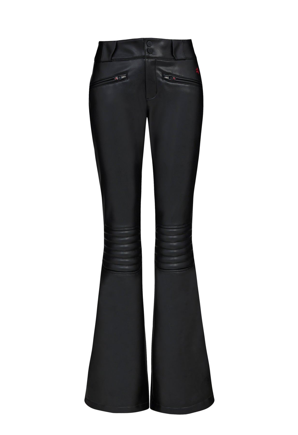 Perfect Moment Aurora Flare Race Ski Pant in Black Faux Leather