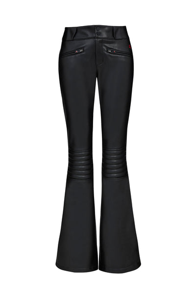 Perfect Moment Aurora Flare Race Ski Pant in Black Faux Leather