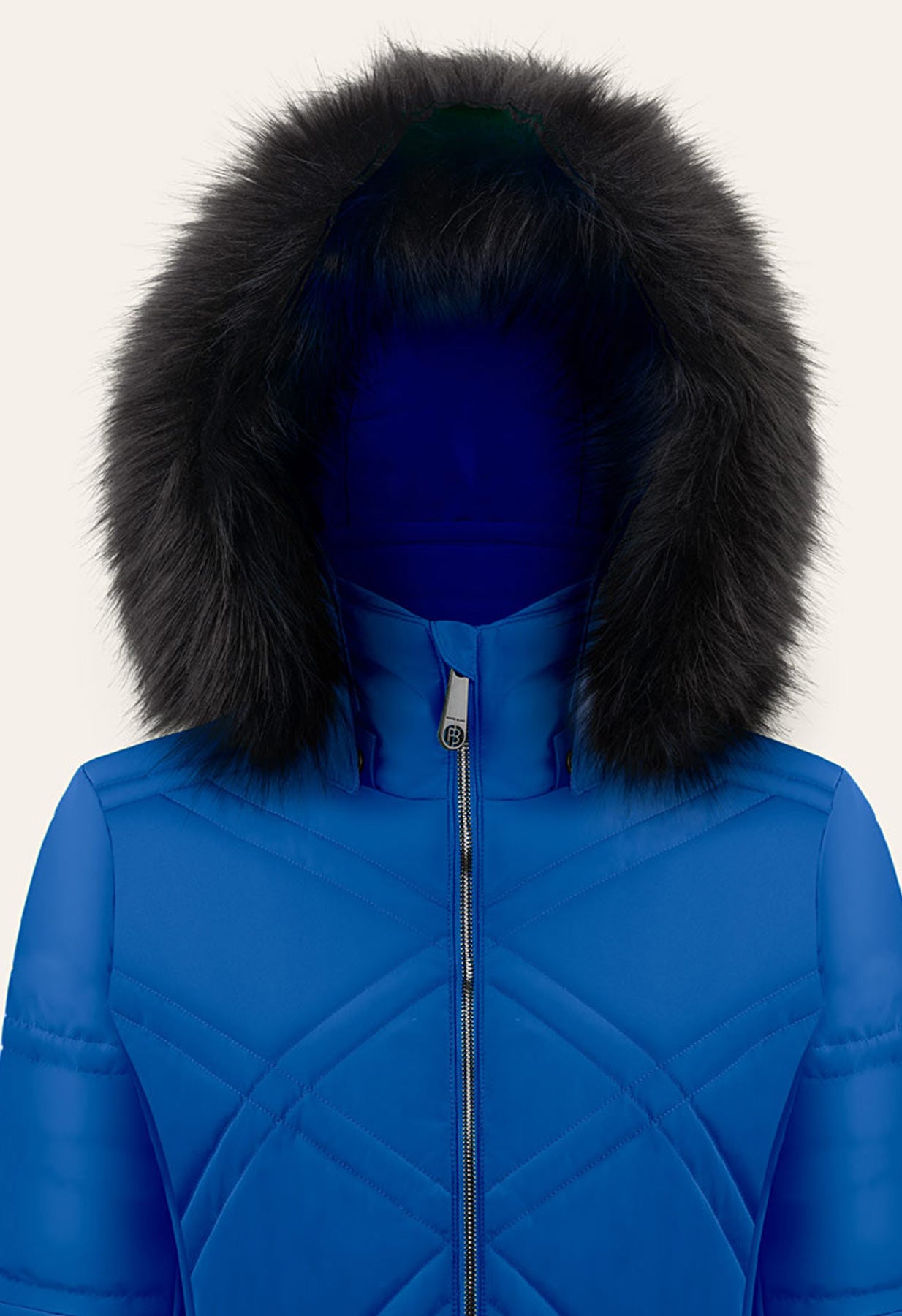 Poivre Blanc 1003 Ski Jacket in Blue with Faux Fur trim