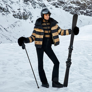 Poivre Blanc Thermal Ski Leggings in Black