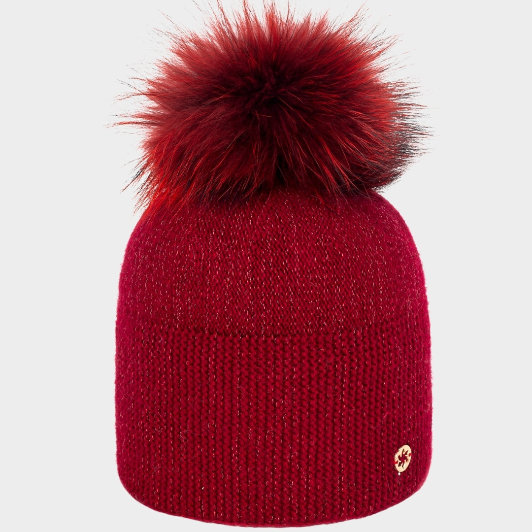 Granadilla Breillat Fur Hat in Bordeaux