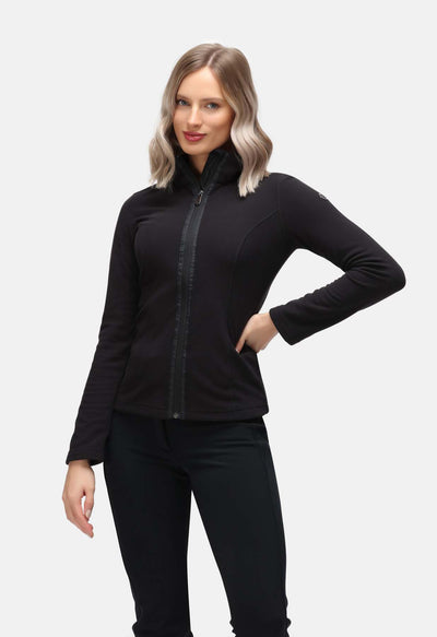 Poivre Blanc Micro Fleece Jacket in Black