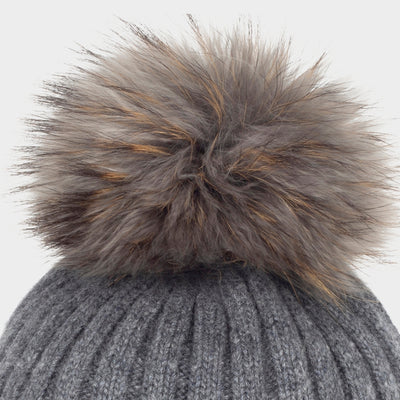 Granadilla Galanter Faux Fur Hat in Dark Grey