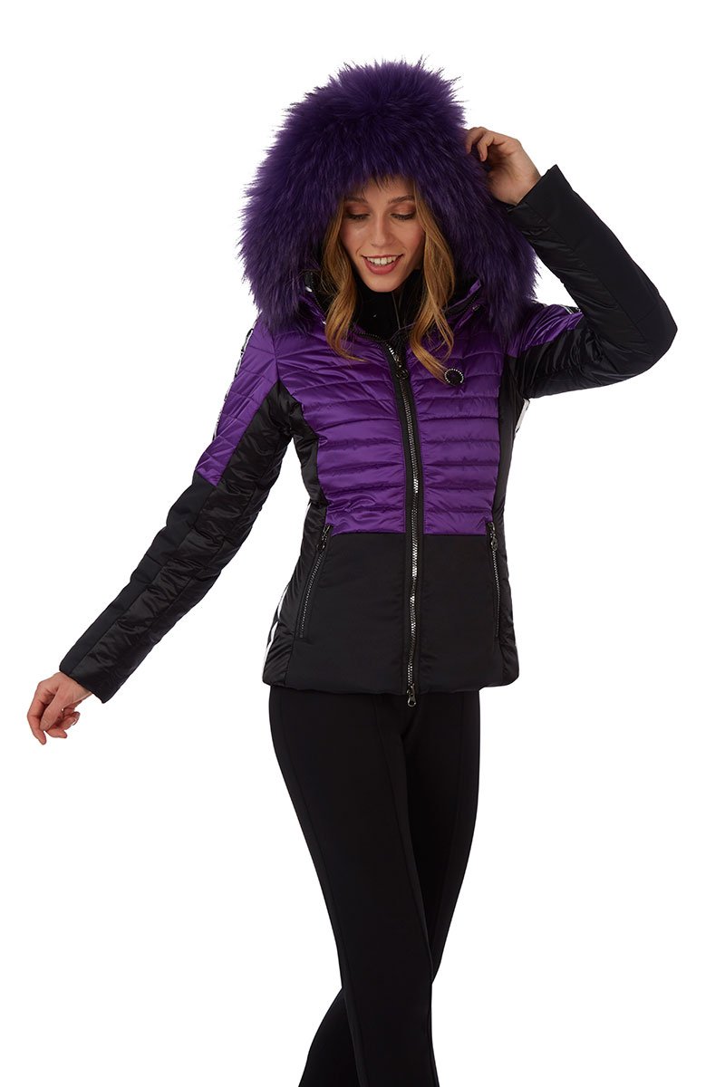 Sportalm Purple Fur Trim