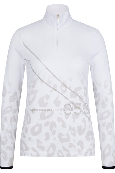 Sportalm Ski Base Layer in White with Ice Leopard Print 9823007761