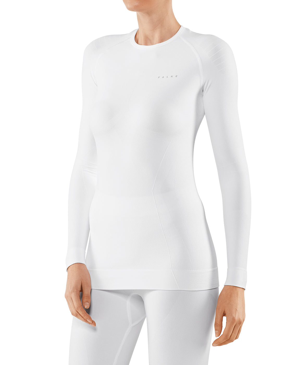 Falke Long Sleeved Tight Fit Ski Base Layer in White