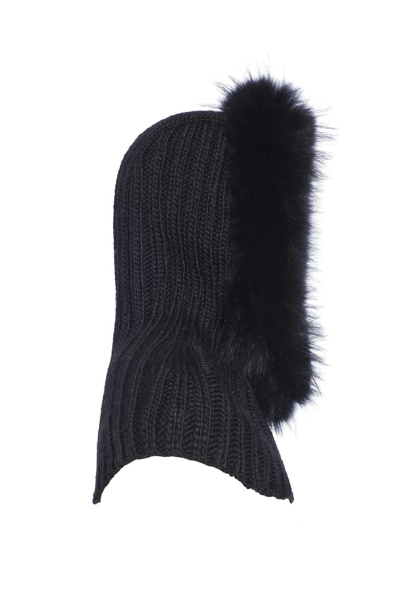 Goldbergh Naomi Wool and Faux Fur Trimmed Snood in Black
