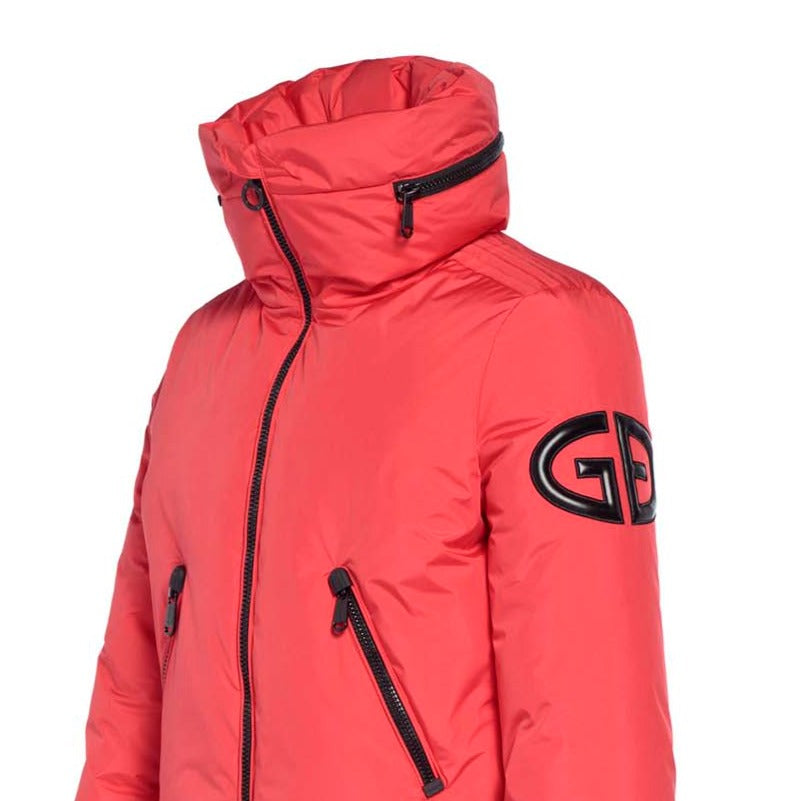 Goldbergh Porter Red Ski Jacket hood down close up