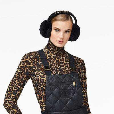 Goldbergh Fluffy Faux Fur Earwarmers in Black