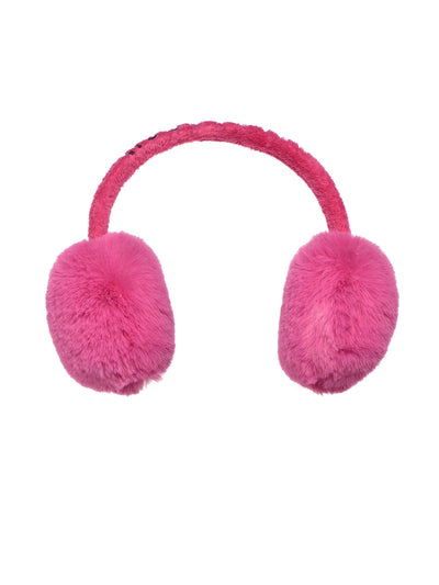 Goldbergh Fluffy Faux Fur Earwarmers in Pony Pink
