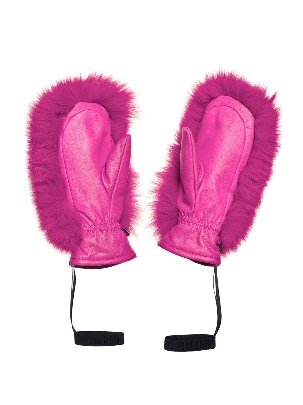 Goldbergh Hill Luxury Faux Fur Mittens in Pink