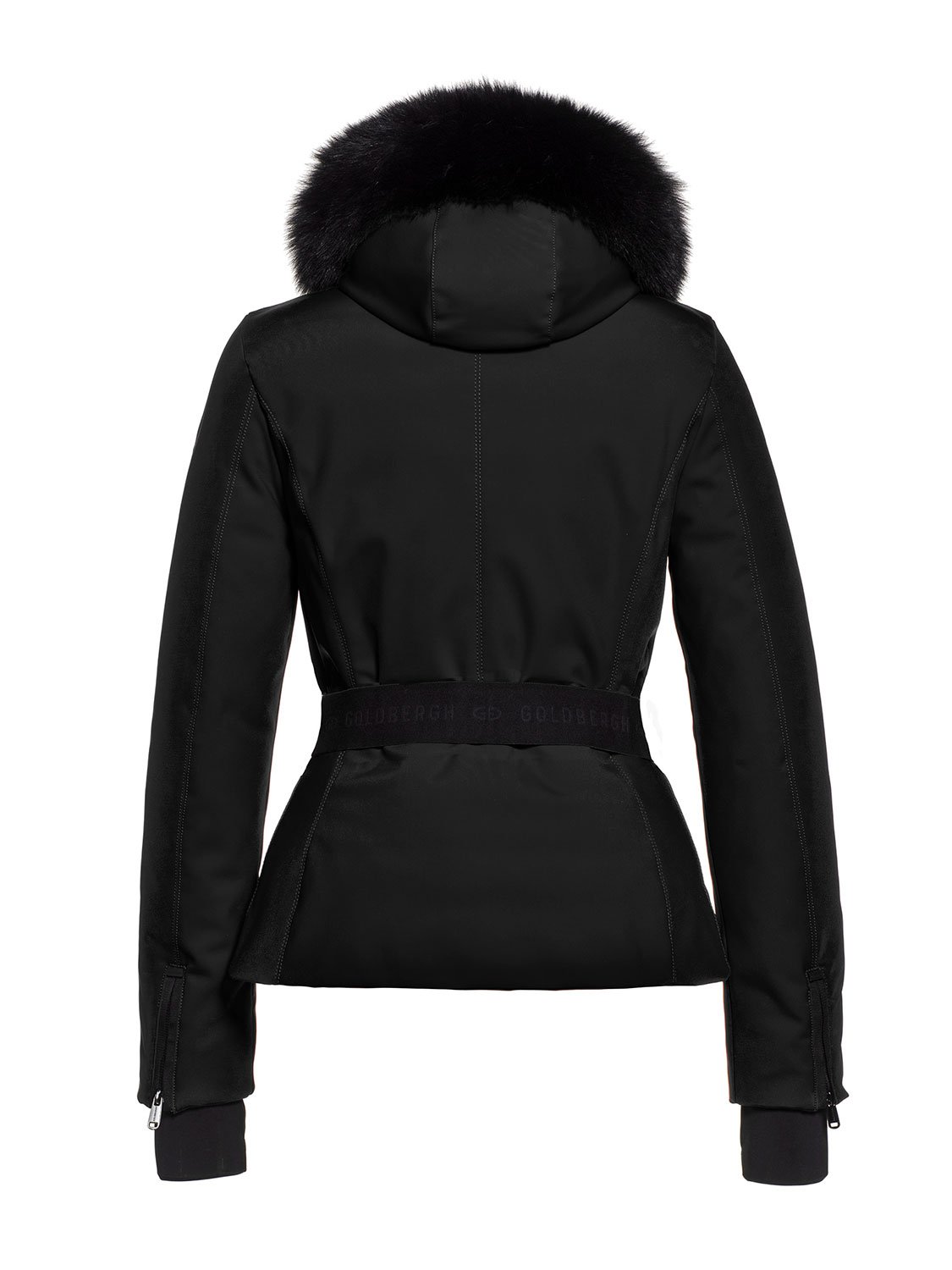 Goldbergh Hida Black Ski Jacket with Fox Fur Trimmed Hood