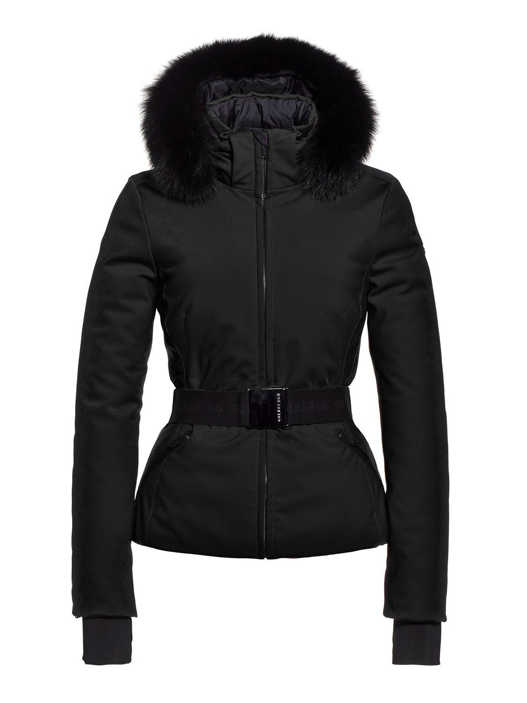 Fur trim ski jacket top