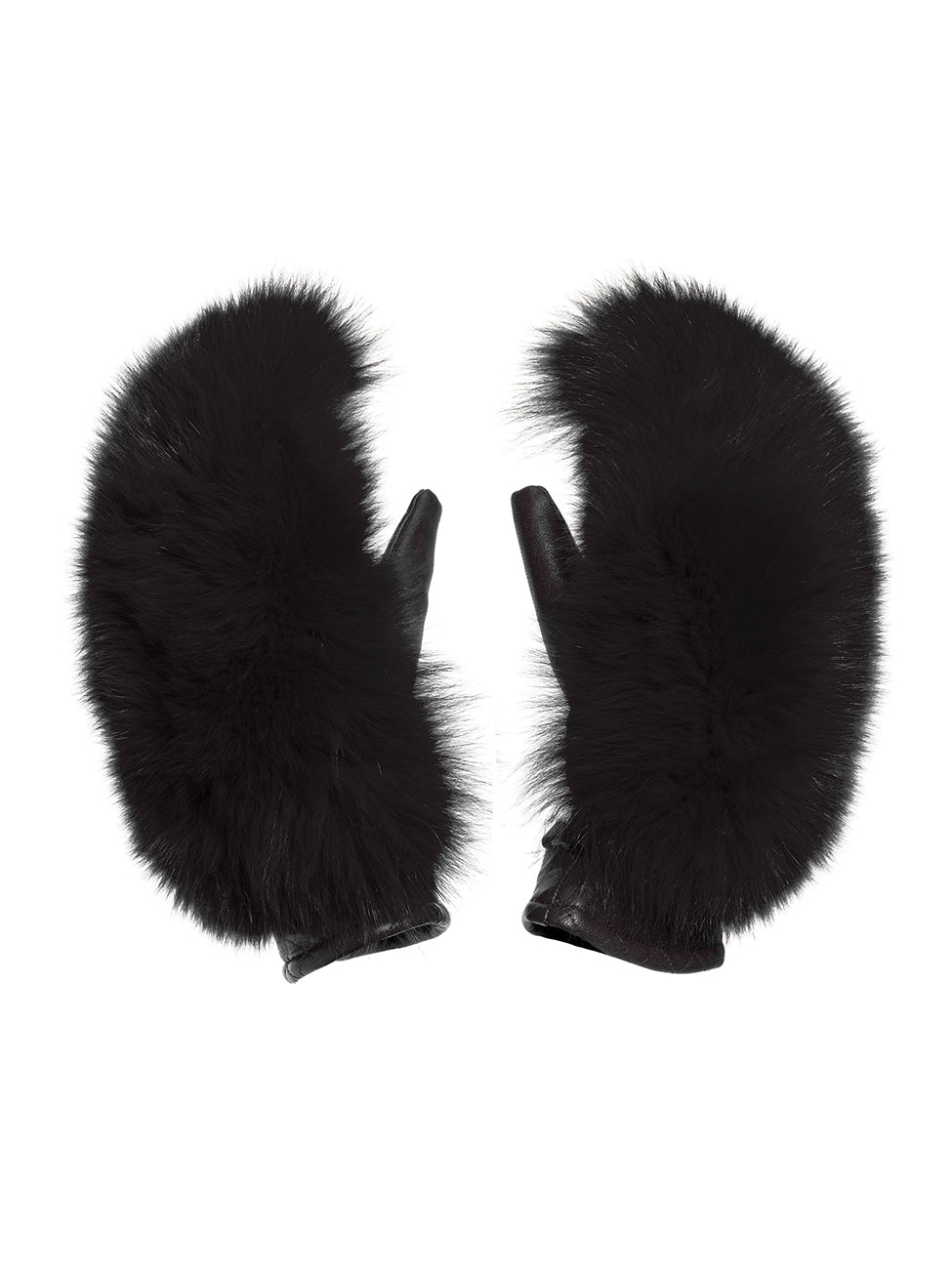 Goldbergh Hill Luxury Black Faux Fur Mittens