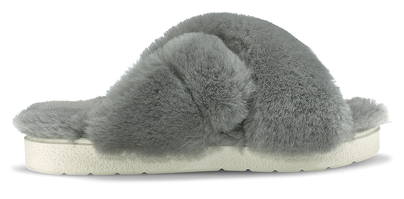 Inuikii Classic Shearling Slipper in Light Grey