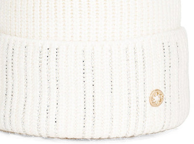 Granadilla Doutey Hat in White with Fur Pom Pom