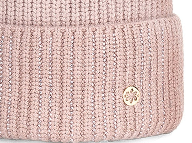 Granadilla Doutey Hat in Pale Pink with Fur Pom Pom