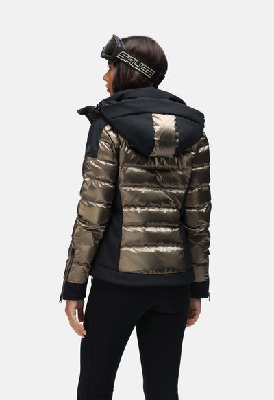 Kelly by Sissy Paris Softshell Ski Jacket in Black and Bronze