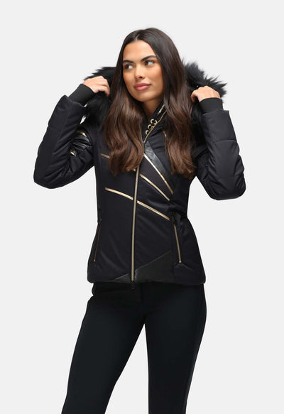 Sportalm Black and Gold Ski Jacket 9820510147