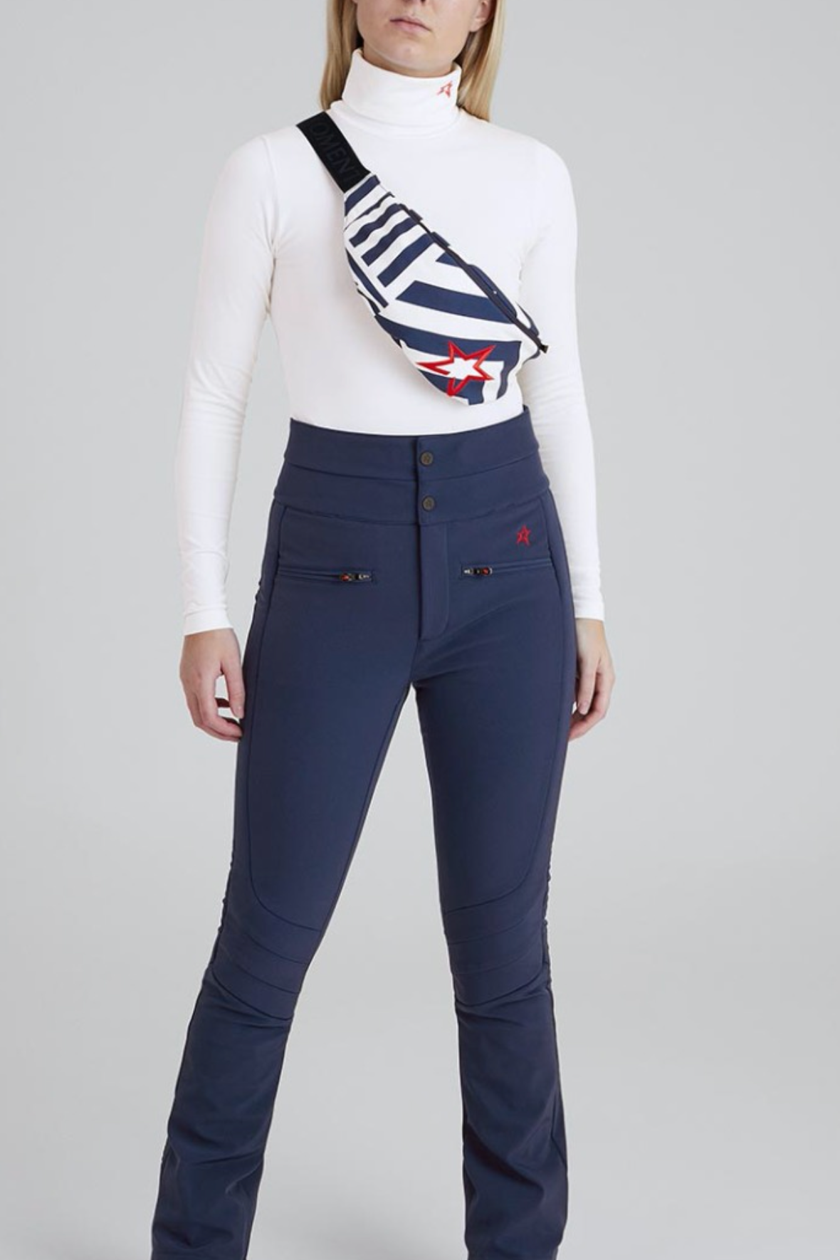 Perfect Moment Aurora High Waist Flare Ski Pant in Navy