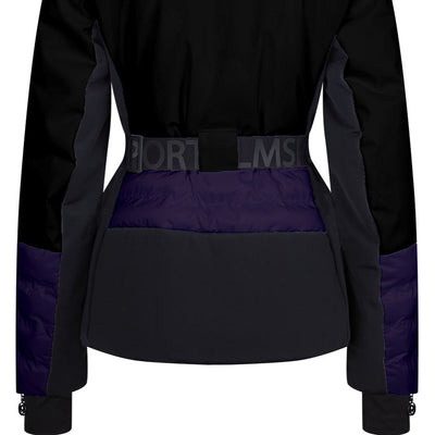 Sportalm Black and Purple Ski Jacket with Belt