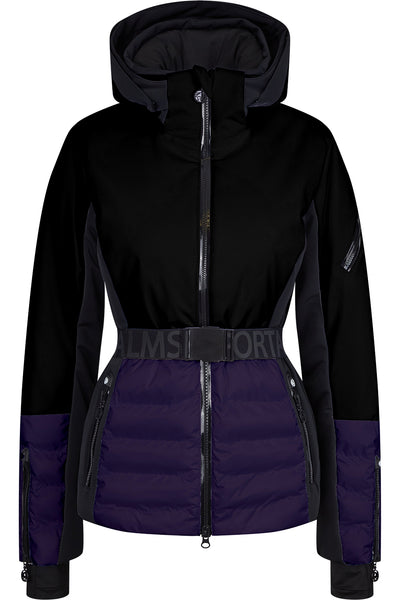 Sportalm Black and Purple Ski Jacket with Belt