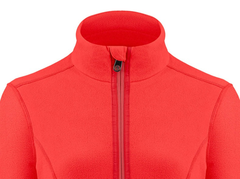 Poivre Blanc Micro Fleece Jacket in Scarlet Red