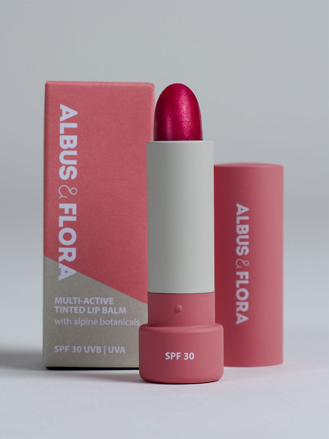 Albus & Flora Sheer Lip Balm in Snowberry Red from Winternational
